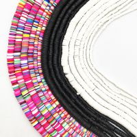 【CW】✼  3/4/5/6/8mm White black Color Flat Round Polymer Clay Beads Slices for Making Diy Necklace Accessories