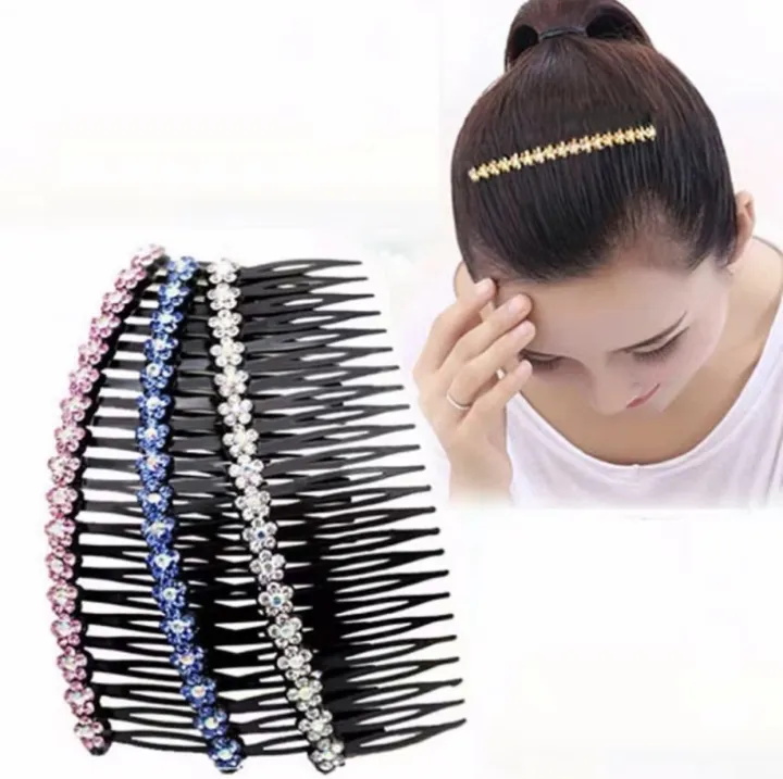 JNY PINK Women Korean Fashion Hair Clip Hair Side Comb 12cm | Lazada PH