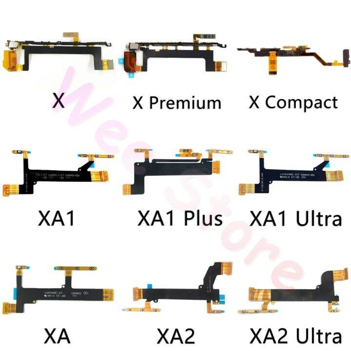 สำหรับ-xa1-sony-xperia-x-xa-xa2-xa3-1-2-3-plus-กะทัดรัดอย่างมากปุ่มเพาเวอร์-ระดับเสียงระดับพรีเมียมคีย์ด้านข้างสายเคเบิลงอได้เพาเวอร์