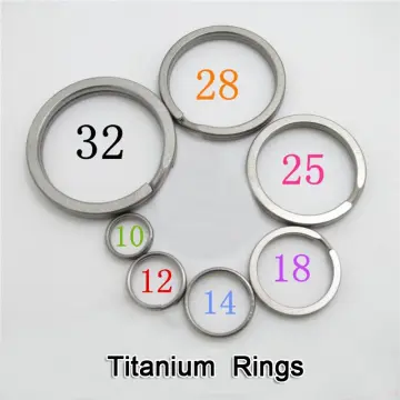 EDC 18mm Round Titanium Keyring Ring