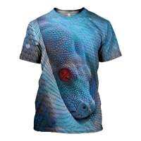 Snake Graphic 3D Full Print T-shirt With Snake Men Summer Short Sleeve Casual Oversized Tees Fashion Tops Street