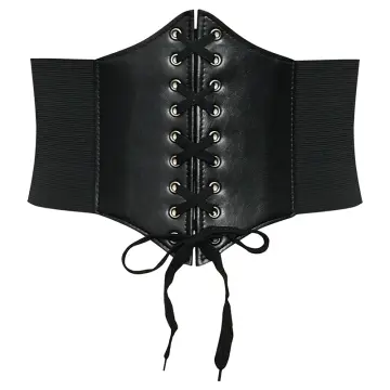 Womens Wide Elastic Lace-up Waist Belt Adjustable Leather Cinch Corset  Waistband (camel) : : Clothing, Shoes & Accessories