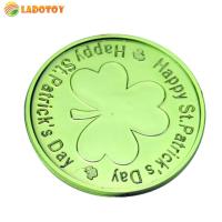 100Pcs St Patricks Day Gold Coins Green and Gold Plastic Pirate Treasure Hunt Coins Durable Play Favor Party Supplies for Treasure Hunt Game and Party