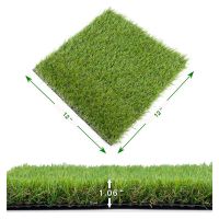 4Pcs Artificial Garden Grass,Life-Like Fairy Artificial Grass Lawn 12X12in Miniature Ornament Garden Dollhouse DIY Grass