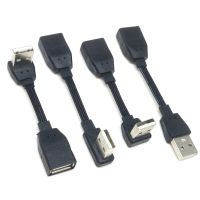 flat USB 2.0 10CM Male to Female Extension USB 2.0 Cable 30cm With Panel Mount Hole Cable 50cm 100cm Wires  Leads Adapters