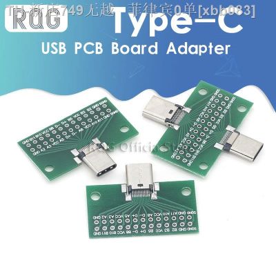 【CW】℡▥  Type-C Male to Female USB 3.1 Test PCB Board Type C 24P 2.54mm Socket Data Wire Cable Transfer
