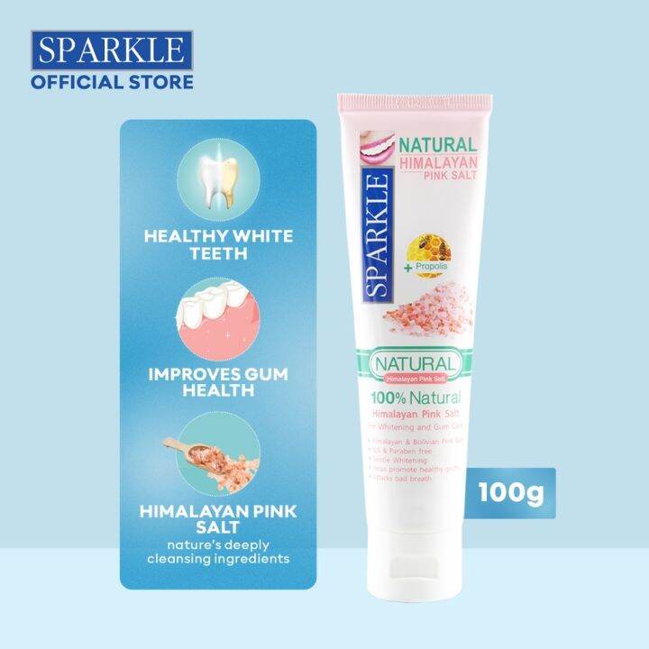 SPARKLE Natural Himalayan Pink Salt Healthy Whitening Toothpaste 100g