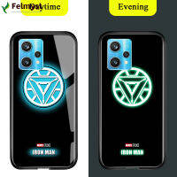 เคสโทรศัพท์ Realme 9 Pro + 5G/Realme 9 Pro Plus,สว่างส่องแสงเคสมือถือในความมืดมหัศจรรย์เคสสำหรับเด็กผู้ชายซูเปอร์ฮีโร่สำหรับโลโก้มนุษย์เคสมันวาวสไปเดอร์แมน Ironman Thor เคสโทรศัพท์หลังกระจกนิรภัย