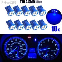 10pcs/set Car Light T10 4SMD 1210 LED Wedge Dashboard Gauge Cluster Light Bulb Blue Accessories