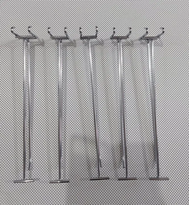 Hook 2.5cm distance double prong pegboard gridwall hook with price tag