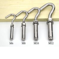 【CW】 1PCS M6 M8 M10 M12 Expansion Screw Hook 304 Stainless Steel Eyebolt Open Anchor for Gondola Ceiling Fan Suspension