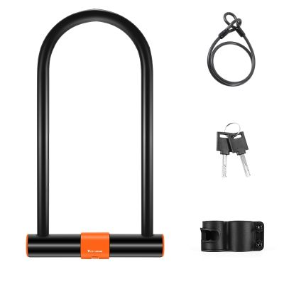 WEST BIKING Mountain Bike Bicycle Lock Electric Password Fixed Anti-Theft Steel Chain Cable Lock Bike Accessories U-Lock