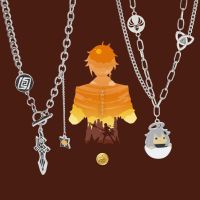 New Fashion Women Necklace Anime Genshin Impact Zhongli Cosplay Necklaces Men Punk Amulet Uni Choker