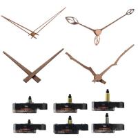 10sets Quartz Wall Clock Movement Walnut Wooden hands Kit Spindle Step Mechanism shaft Classic Watch Repair Replacement Home