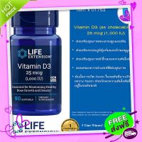 Free and Fast Delivery Life Extension Vitamin D3 25 MCG (1000 IU) / 90 Softgels