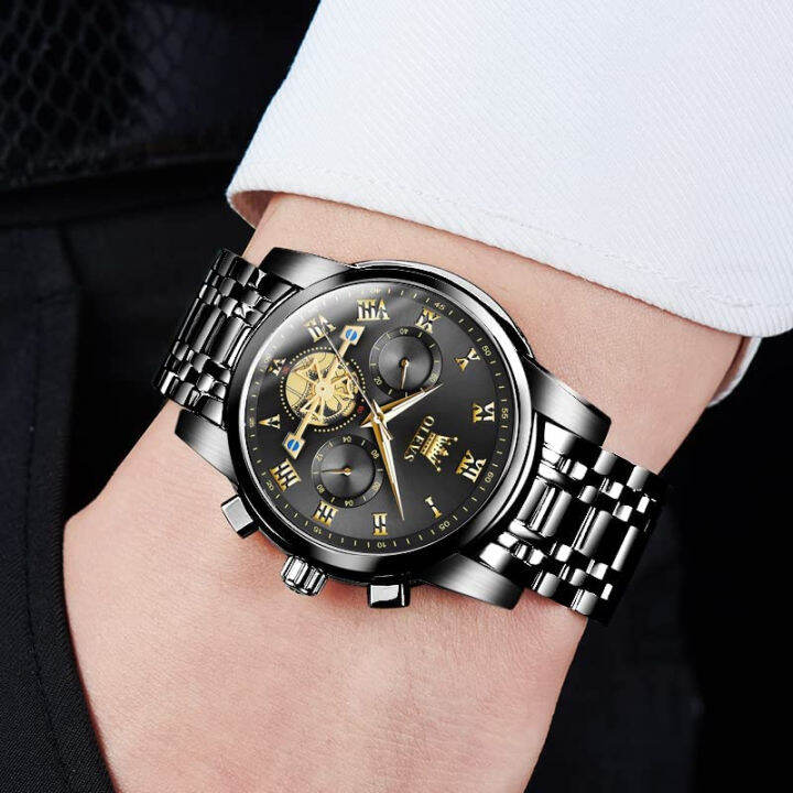 olevs-mens-watches-chronograph-business-dress-quartz-stainless-steel-waterproof-luminous-date-wrist-watch-all-balck-wrist-watch