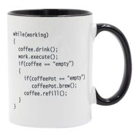 โปรแกรมกาแฟ ++ สำหรับโปรแกรมเมอร์แก้วกาแฟถ้วยเซรามิกมือจับสีถ้วยของขวัญคริสต์มาสปีใหม่ Colour