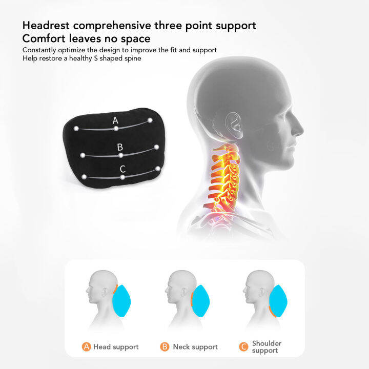หมอนหมอนอิงศีรษะรองคอสายล่องหนมีประสิทธิภาพมั่นคงฟื้นฟูสุขภาพสำหรับรถยนต์