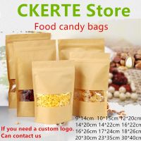 【CC】 50Pcs/Lot Paper Window Zip lock Dried Food Fruit package up