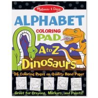 Melissa &amp; Doug รุ่น 9108 Dinosaurs Alphabet Coloring Pad สมุดระบายสีไซส์จัมโบ้รูปไดโนเสาร์ Aa-Zz