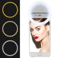 LED Selfie Ring Light Mobile Phone Photo light 36 Leds Round Fill Lamp For iPhone Xiaomi Youtube Live Accessoires Clip-on Light