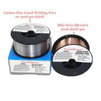 MIG Welding Wire ER70S-6 Gasless Flux Cored Wire E71T-GS 1Kg 0.6/0.8/0.9Mm Gas Shield Or No Gas Carbon Steel Welding Material