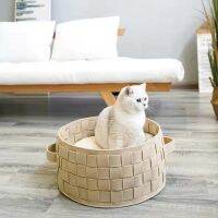 2021NEW ใหม่ Deep Sleep Comfort Cat Bed Nest Mat ตะกร้า Cat Felt House แมวตะกร้ากระเป๋า Cozy ทนทานแบบพกพาตะกร้าสัตว์เลี้ยง Kennel