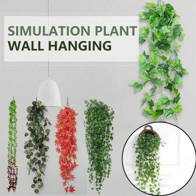 [AYIQ Flower Shop] จำลองใบหวายประดิษฐ์แขวนผนังพืชสีเขียวปลอม Creeper Leaf Vine Garland Decor สำหรับงานแต่งงานหน้าแรก Xmas