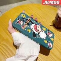 เคส JIUMOO สำหรับ Xiaomi Mi POCO M2 Redmi 9เคสลายการ์ตูนน่ารัก Pochacco สแควร์ของเหลวแบบออริจินัลเคสขอบซิลิโคนโทรศัพท์คลุมทั้งหมดเลนส์กล้องเคสป้องกันปกอ่อนด้านหลัง