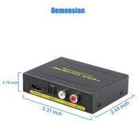 [LUNA electronic accessories] 1เซ็ตสีดำ HDMI เป็น HDMI Optical SPDIF RCA L/r Extractor Converter อะแดปเตอร์แยกเสียง1080P อะแดปเตอร์ไฟ AC