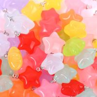 10pcs Cute Candy Color Stars Acrylic Charms Pendants Keychain Handmade Necklace Bracelet Jewelry Making DIY Craft Accessories DIY accessories and othe