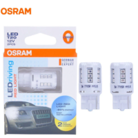 Osram หลอดไฟเลี้ยว ไฟท้าย LED ขั้ว  T20 แบบเสียบ 1 จุด แสงสีแดง Red Light  แพ็ค 1 คู่