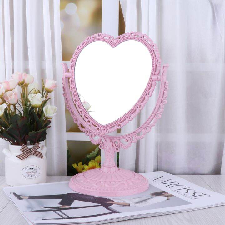 2sides-heart-shaped-makeup-mirror-rotatable-stand-table-compact-mirror-dresser-831e