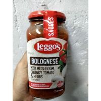 ? ? Leggos Bolognese With Mushroom Chunky Tomato &amp;Herbs ซอส พาสต้ารส มะเขือเทศ ผสม เห็ด และ สมุนไพร 500 กรัม ราคาถูกใจ