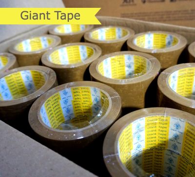 ถูกที่สุด เทปน้ำตาล 2"x100หลา เต็มม้วน ยกลัง 72 ม้วน  Giant tape รุ่นเฮงๆปังๆ