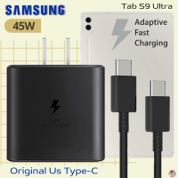 ที่ชาร์จ Samsung 45W (US) สำหรับ ซัมซุง Tab S9 Ultra และมือถือทุกรุ่น หัวชาร์จ Usb-C สายชาร์จ Type-C (5A) ยาว1ม. และ2ม. รองรับการชาร์จด่วนแบบพิเศษ Adaptive Fast Charging