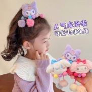 Winter Plush Hair Rope New Fashion Children Cute Plush Ball Pendant