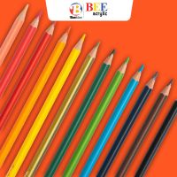 สีไม้ ดินสอสี Beehive แท่งยาว ด้ามจับสามเหลี่ยม ขายแยก แท่งเดียว สดเข้ม ระบายง่าย
