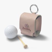 Golf Ball Waist Bag Portable Cowhide Golf Ball Pocket Container Storage Pouch Waist Holder Bag Outdoor Golf Accessories