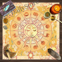 【2023】12กลุ่มดาว Sun Moon Tarot การ์ดผ้าปูโต๊ะ Altar ผ้า Pagan ลูกตุ้ม Witchcraft โหราศาสตร์ Oracle การ์ด Mat Room Home Decor