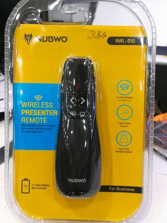 nubwo-presentation-remote-laser-nwl-010-black-พรีเซนเทชั่น-รีโมท-แบบเลเซอร์สีแดง-ใช้งานไม่ยุ่งยาก-ปุ่มฟังก์ชั่นมัลติมีเดีย-ระยะสูงสุด-15-เมตร-สัญญาณ-wireless-2-4-ghz-wireless-v19