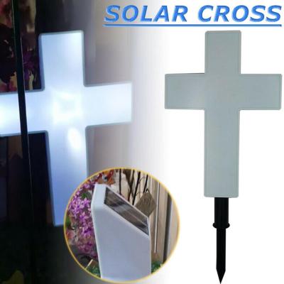 Decoration Home Christian Eternal Religious Cross Gift Light Solar Powered