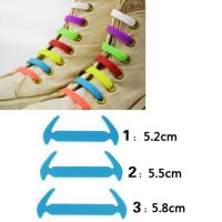 [Fashion goods060]12ชิ้น/เซ็ตใหม่รองเท้าผ้าใบ ElasticTie Shoelaces ซิลิโคนผู้หญิงผู้ชายรองเท้า Laces Strings