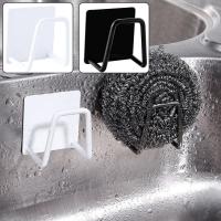 Sponges Holder Stainless Steel Kitchen Sink Drain Basket Drain Cleaning Brush Hook Sponge Storage Rack Wall Hooks Home Organizer Door Hardware Locks