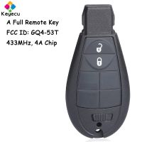 Keyecu Fobik กุญแจรีโมต433Mhz ชิป4a Pcf7961m สำหรับ Jeep Cherokee Sport Kl 2014 2015 2016 2017 2018 2019 Fob Fcc Id: Gq4-53t