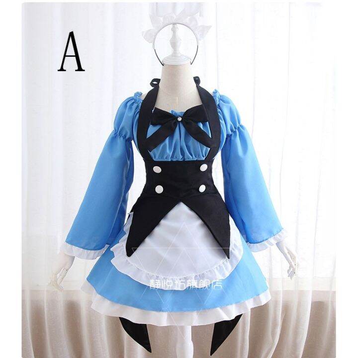 ฟิกเกอร์-anime-re-zero-kara-hajimeru-isekai-seikatsu-rem-emilia-cosplay-สีฟ้า