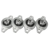 4Pcs KFL001 12mm Zinc Alloy Self Aligning Pillow Block Flange Bearing Rhombic Bearing Housing