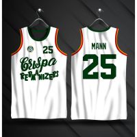 PBA RETRO JERSEY |  CRISPA REDMANIZERS WHITE CYRUS MANN #25 | FULL SUBLIMATION