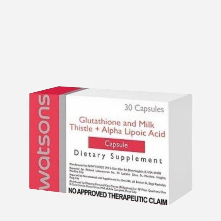 Glutathione and Milk Thistle + Alpha Lipoic Acid 30 Capsules Lazada PH