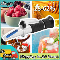 Refractometer Syrup Refractometer Sugar Fruit Concentration Tester 28-62% Range Aluminum alloy